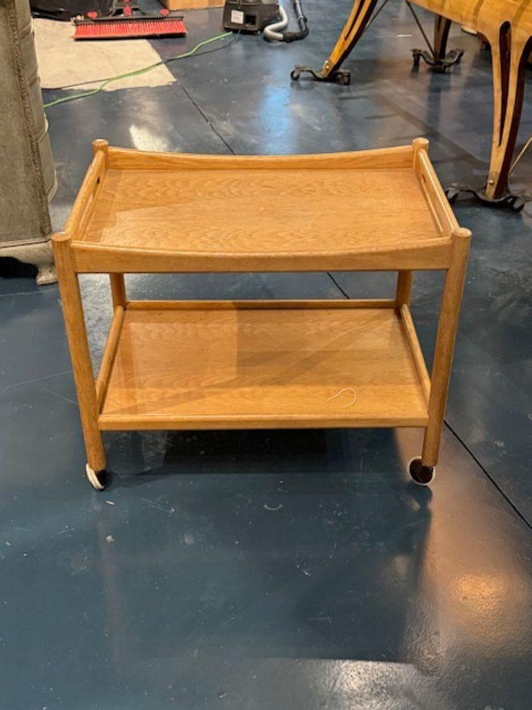 Mid-Century Danish Oak Serving Cart by Hans Wegner For Sale 1
