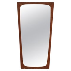 Mid-Century Danish Oak Triangular Wall Mirror
