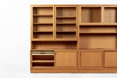 Mid Century Danish Oak Wood Shelving & Display Cabinets by Poul Hundevad