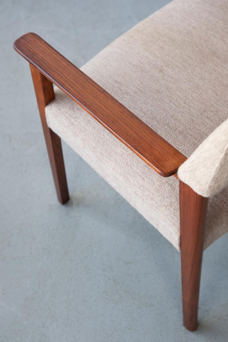 Wool Mid Century, Danish Occasional Armchair For Sale