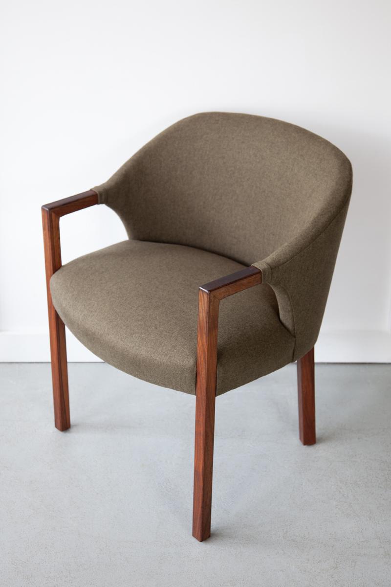 Fabric Mid Century, Danish Occasional Chair For Sale