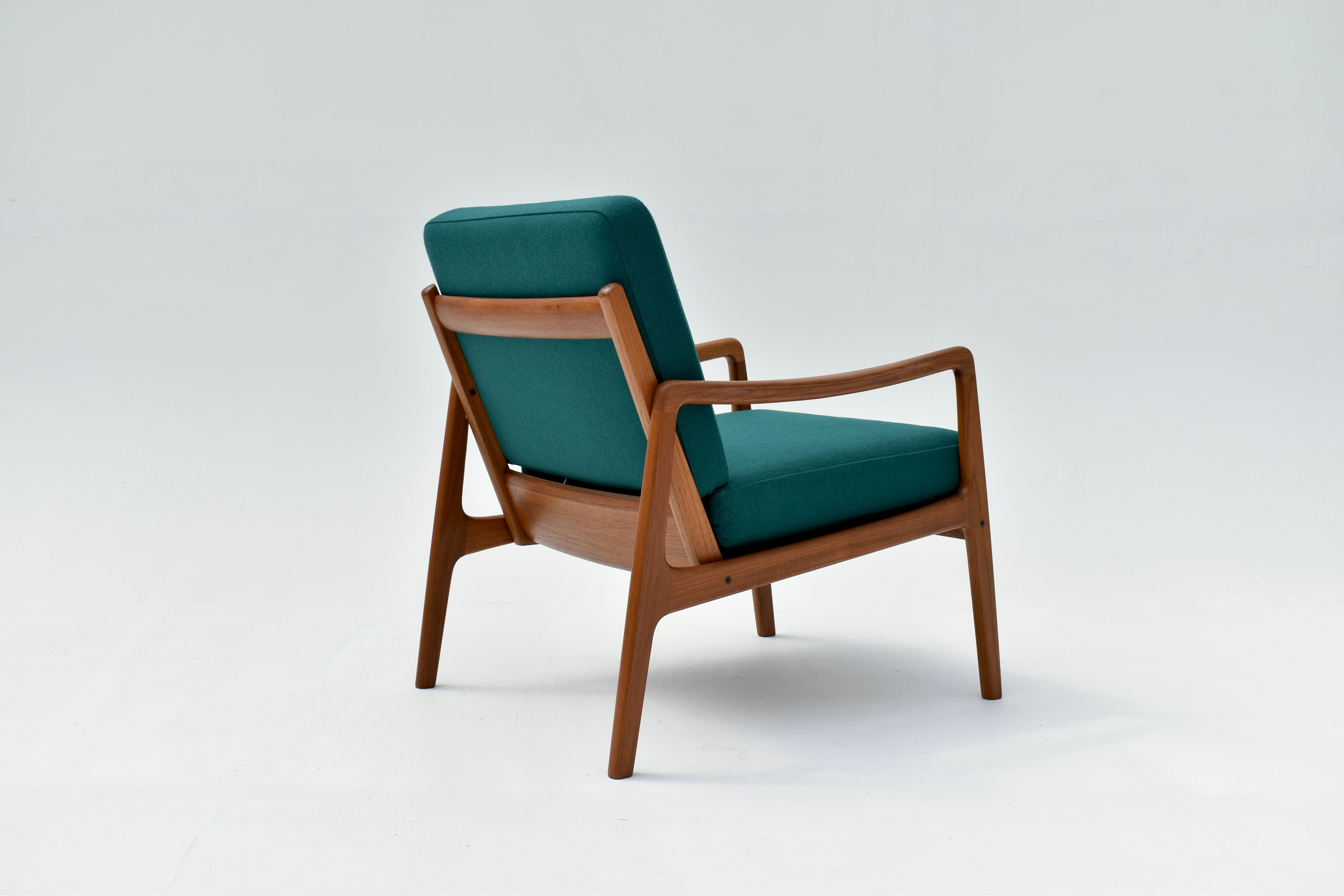 Mid Century Danish Ole Wanscher Model 119 Teak Lounge Chair For France & Son 7