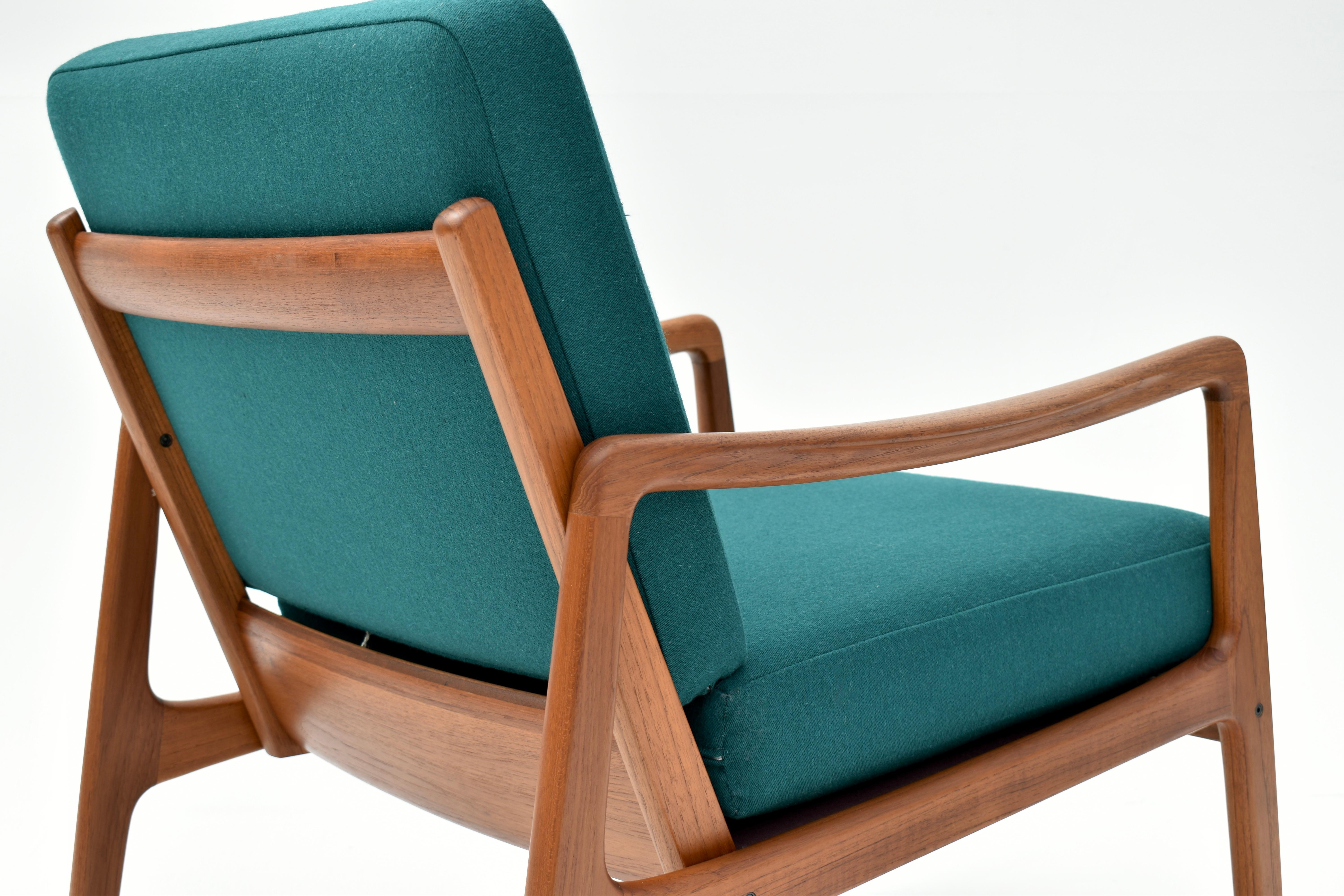 Mid Century Danish Ole Wanscher Model 119 Teak Lounge Chair For France & Son 8