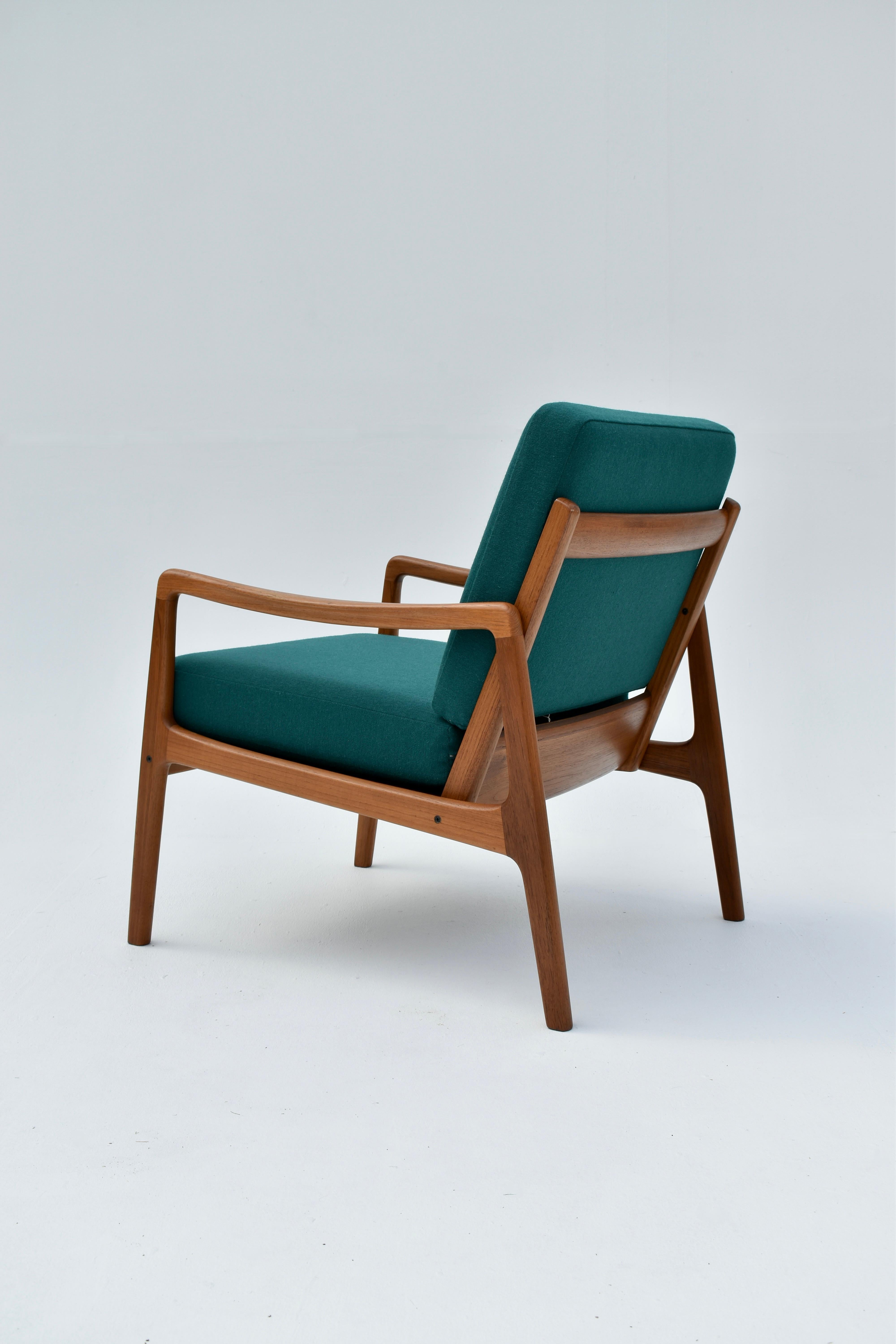 Mid Century Danish Ole Wanscher Model 119 Teak Lounge Chair For France & Son 9