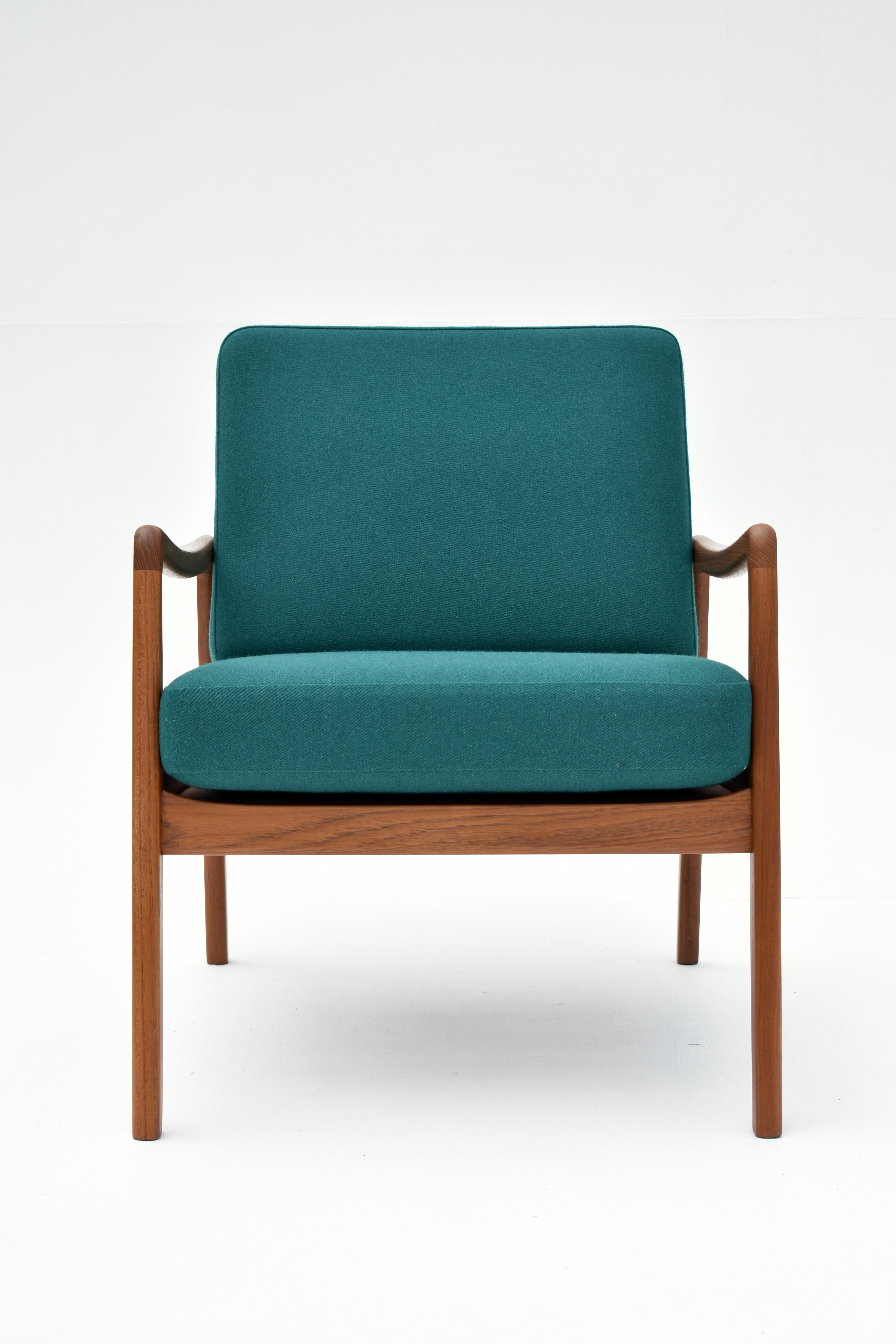 Mid Century Danish Ole Wanscher Model 119 Teak Lounge Chair For France & Son 1