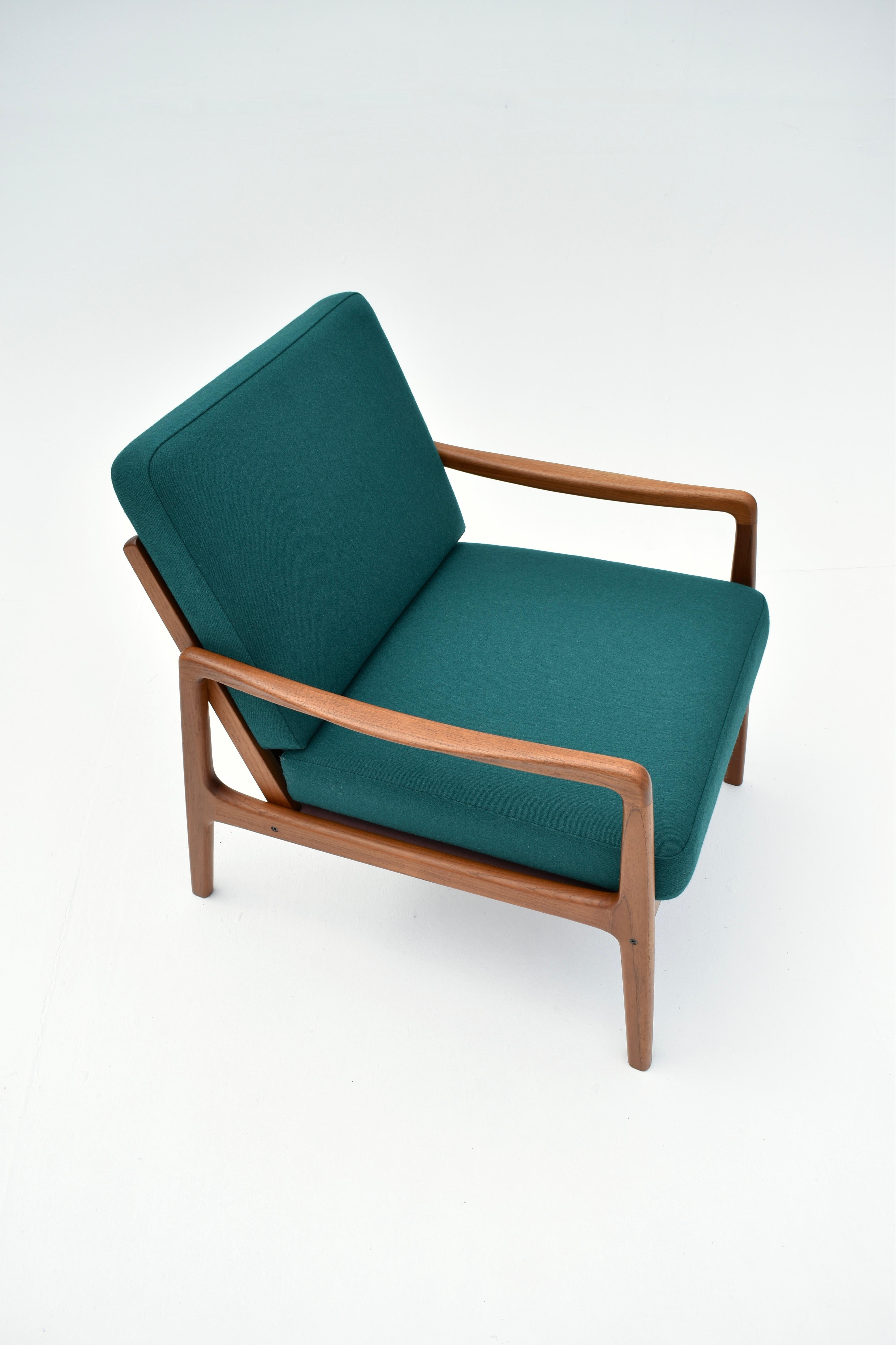 Mid Century Danish Ole Wanscher Model 119 Teak Lounge Chair For France & Son 2