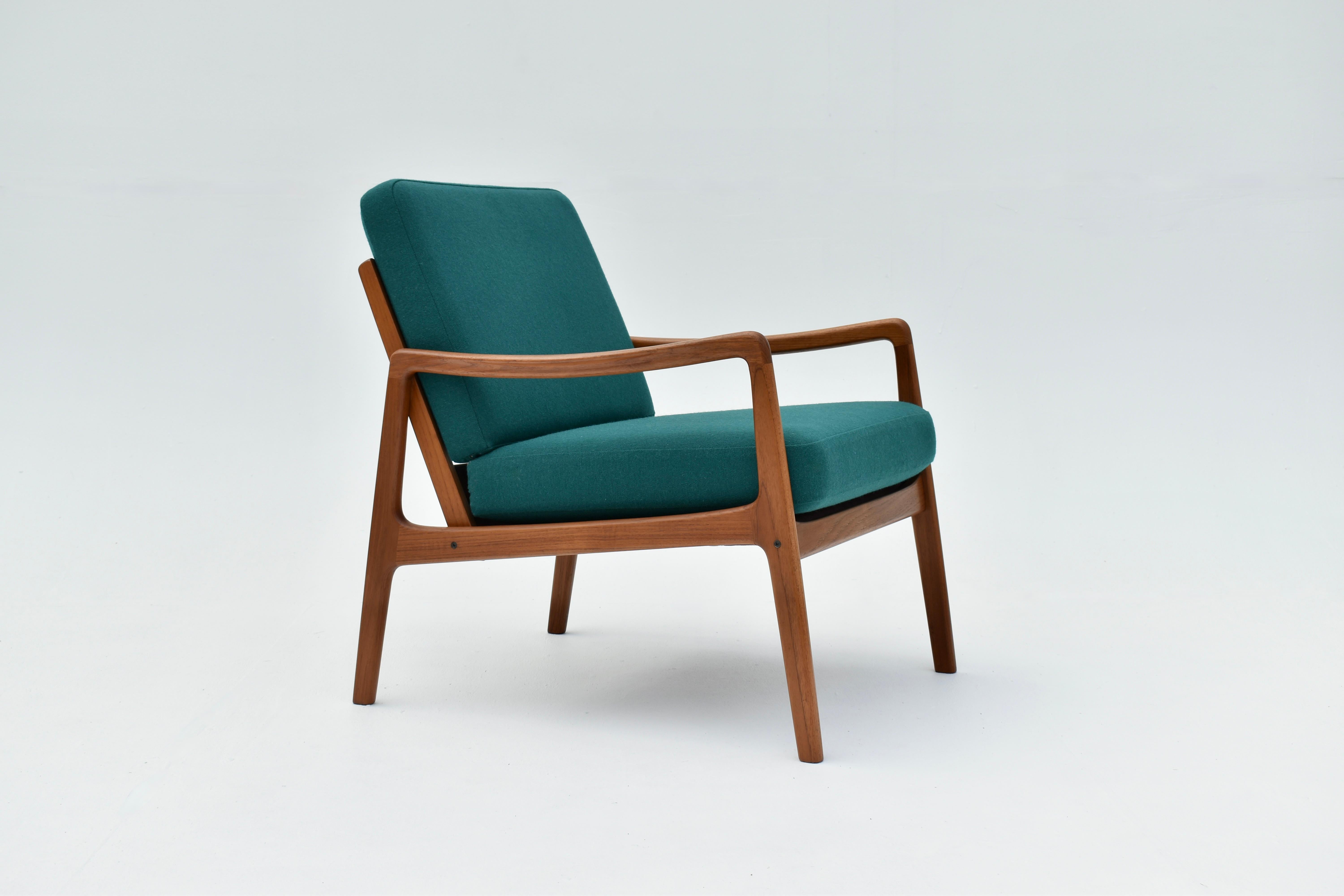 Mid Century Danish Ole Wanscher Model 119 Teak Lounge Chair For France & Son 3