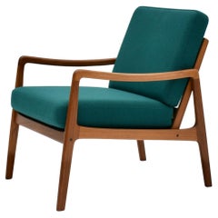 Vintage Mid Century Danish Ole Wanscher Model 119 Teak Lounge Chair For France & Son