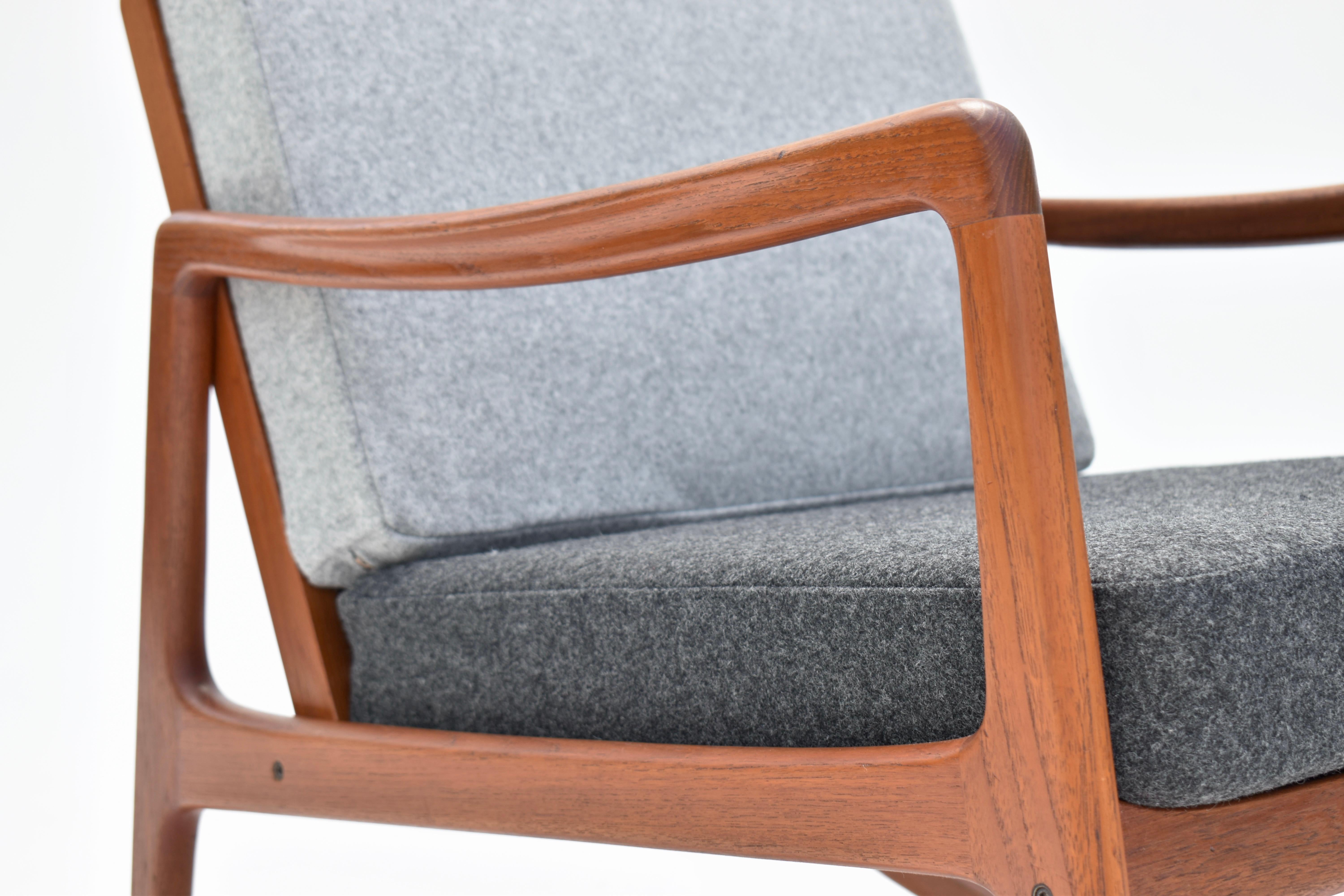 Mid Century Danish Ole Wanscher Model 120 Teak Rocking Chair For France & Son 10