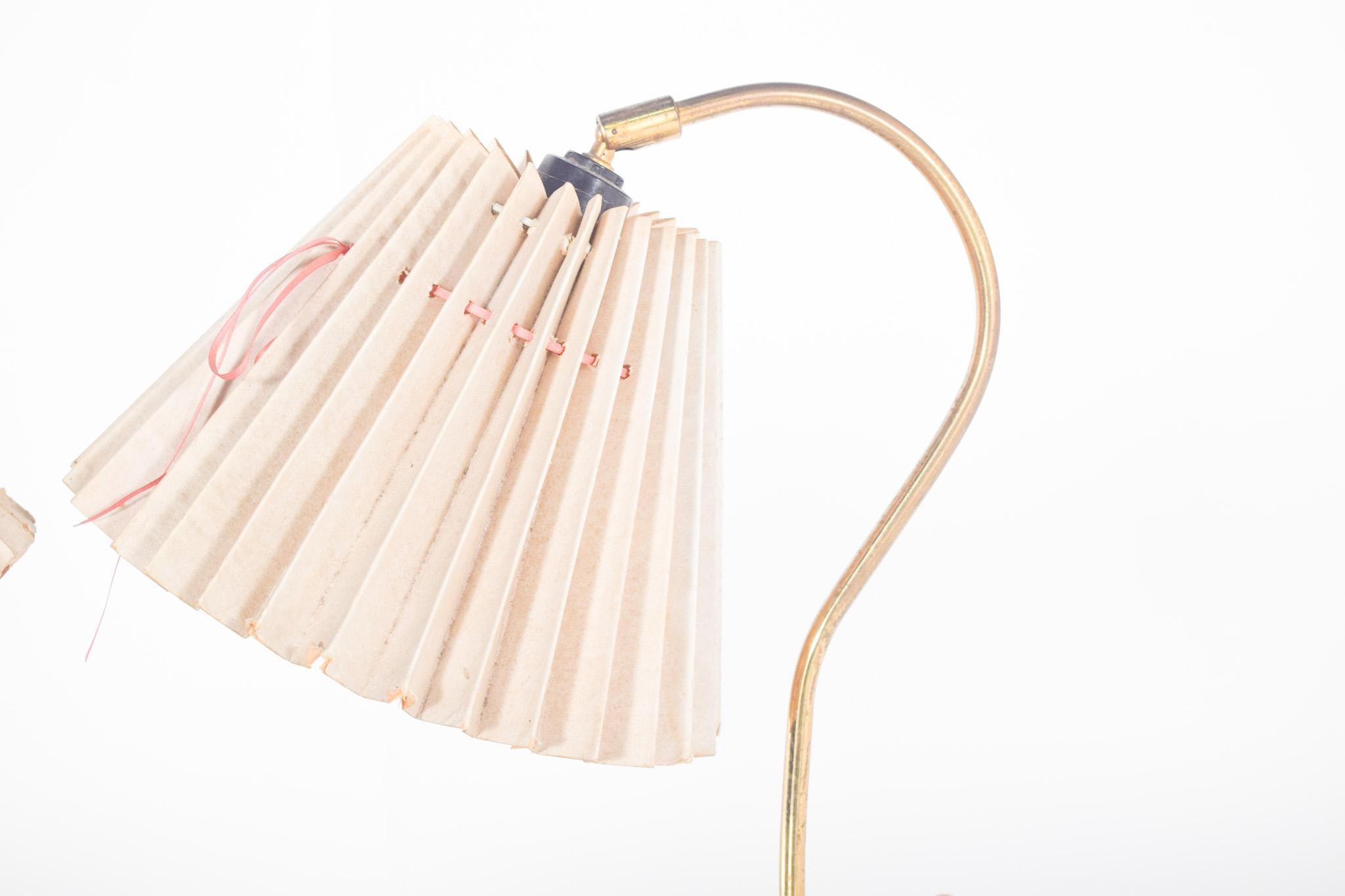 Mid-Century Danish Pair of Metal Table Lamps For Sale 1