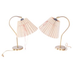 Mid-Century Danish Pair of Metal Table Lamps