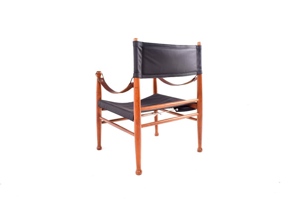 Mid Century Danish Pair of Safari Chair by Farstrup Stolen 1