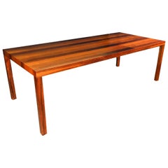 Midcentury Danish Parsons Dining Table Dyrlund Denmark Tri-Wood