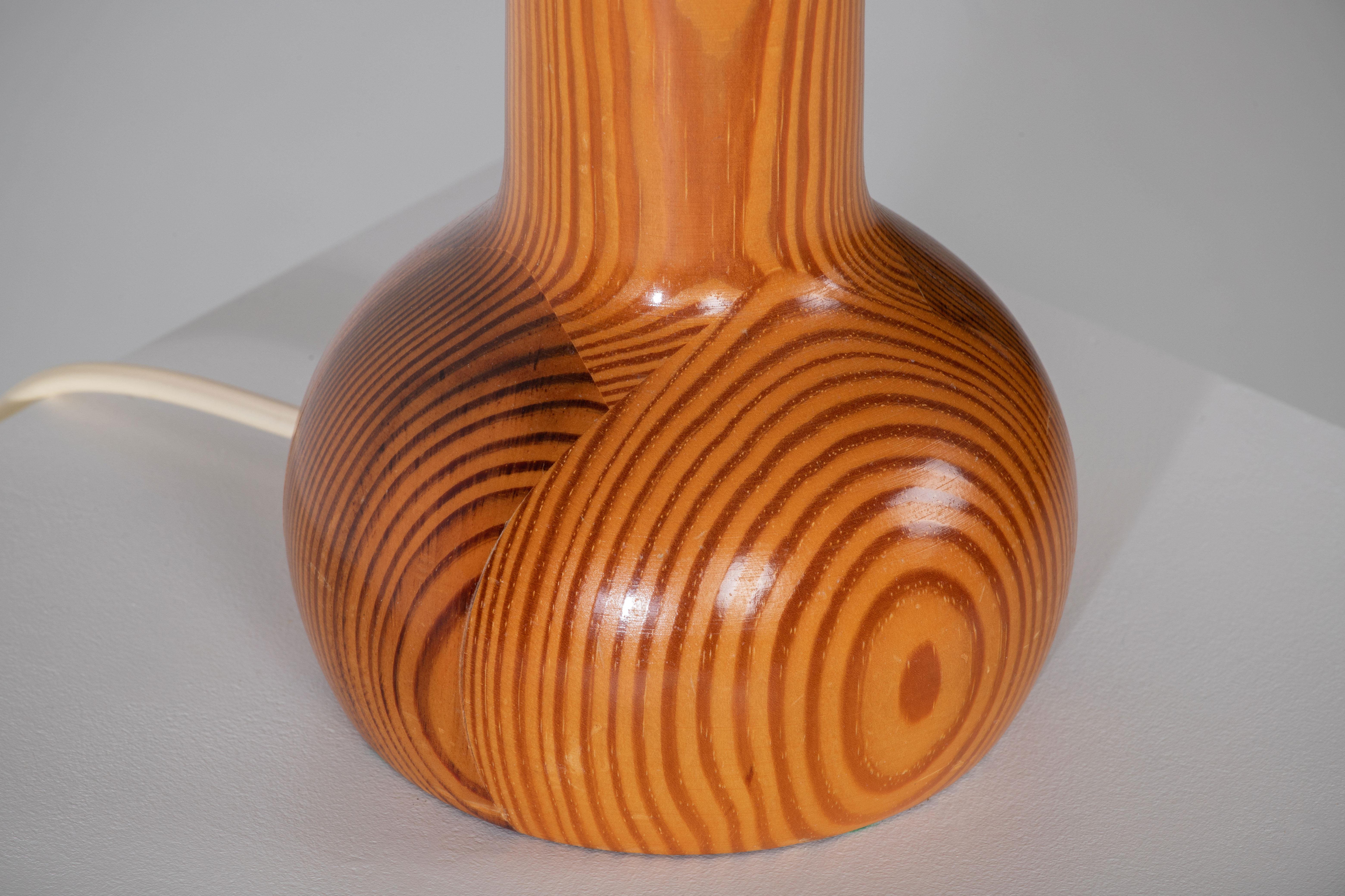 Midcentury Danish Pine Table Lamp For Sale 3