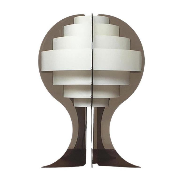 Mid-Century Danish Plastic Table Lamp by Flemming Brylle & Preben Jacobsen