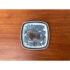 Mid-Century Danish Porcelain Baca Blue Line Bowl by Nils and Kari, 1960s