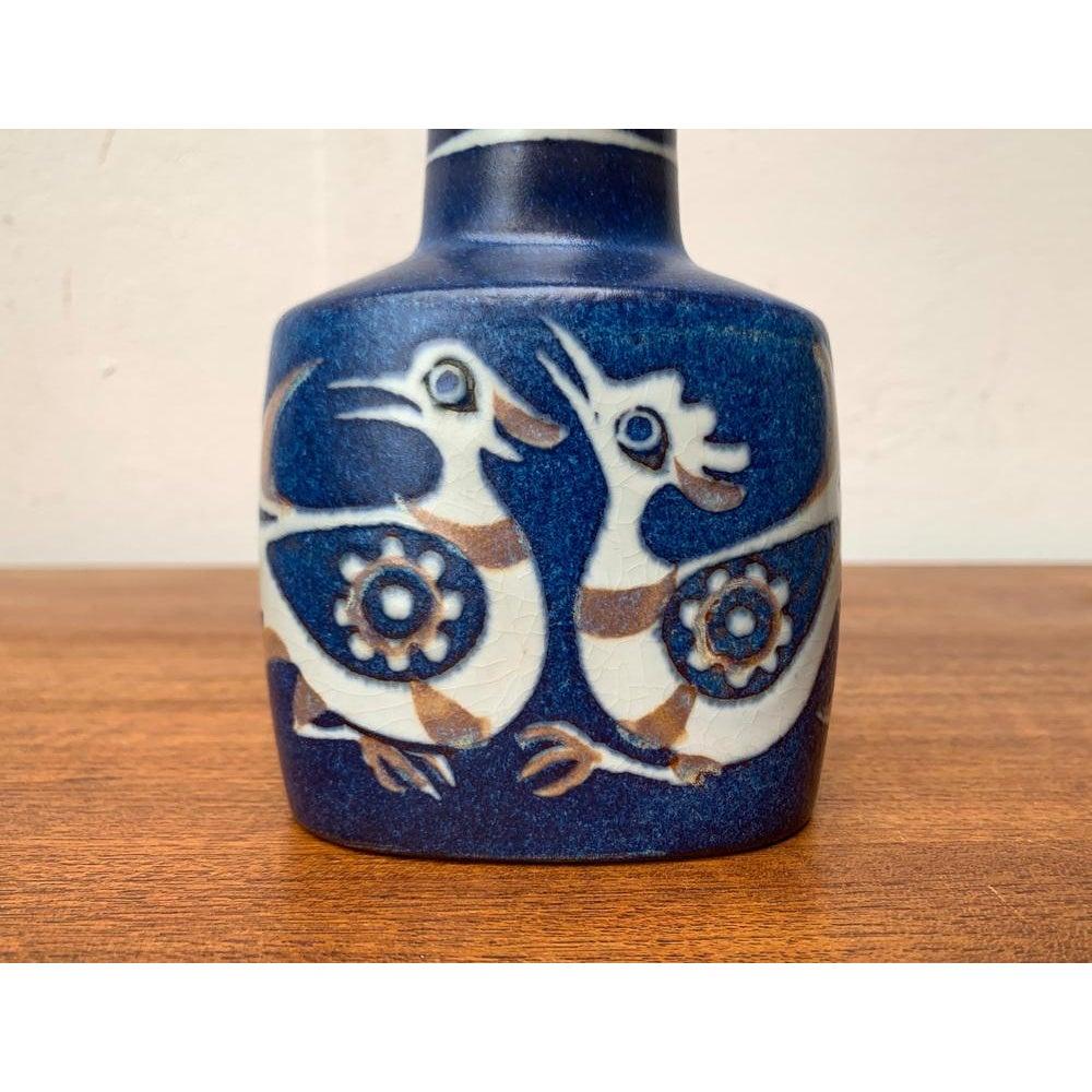 Mid-Century Danish Porcelain Baca Line Vase with Bird Design by Nils, 1960s For Sale 8
