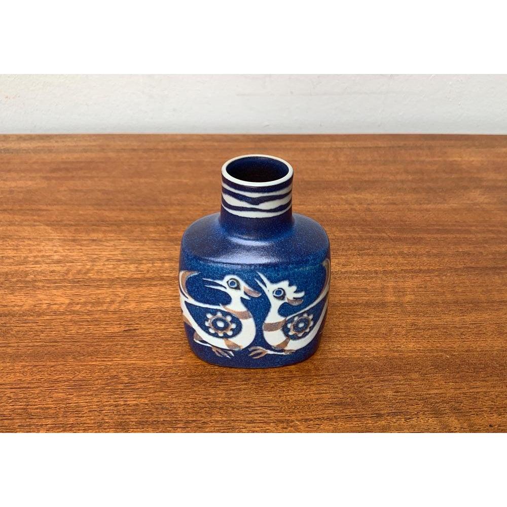Mid-Century Danish Porcelain Baca Line Vase with Bird Design by Nils, 1960s For Sale 4