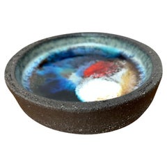 Mid-Century Danish Pottery Bowl by Jette Hellerøe, 1960s