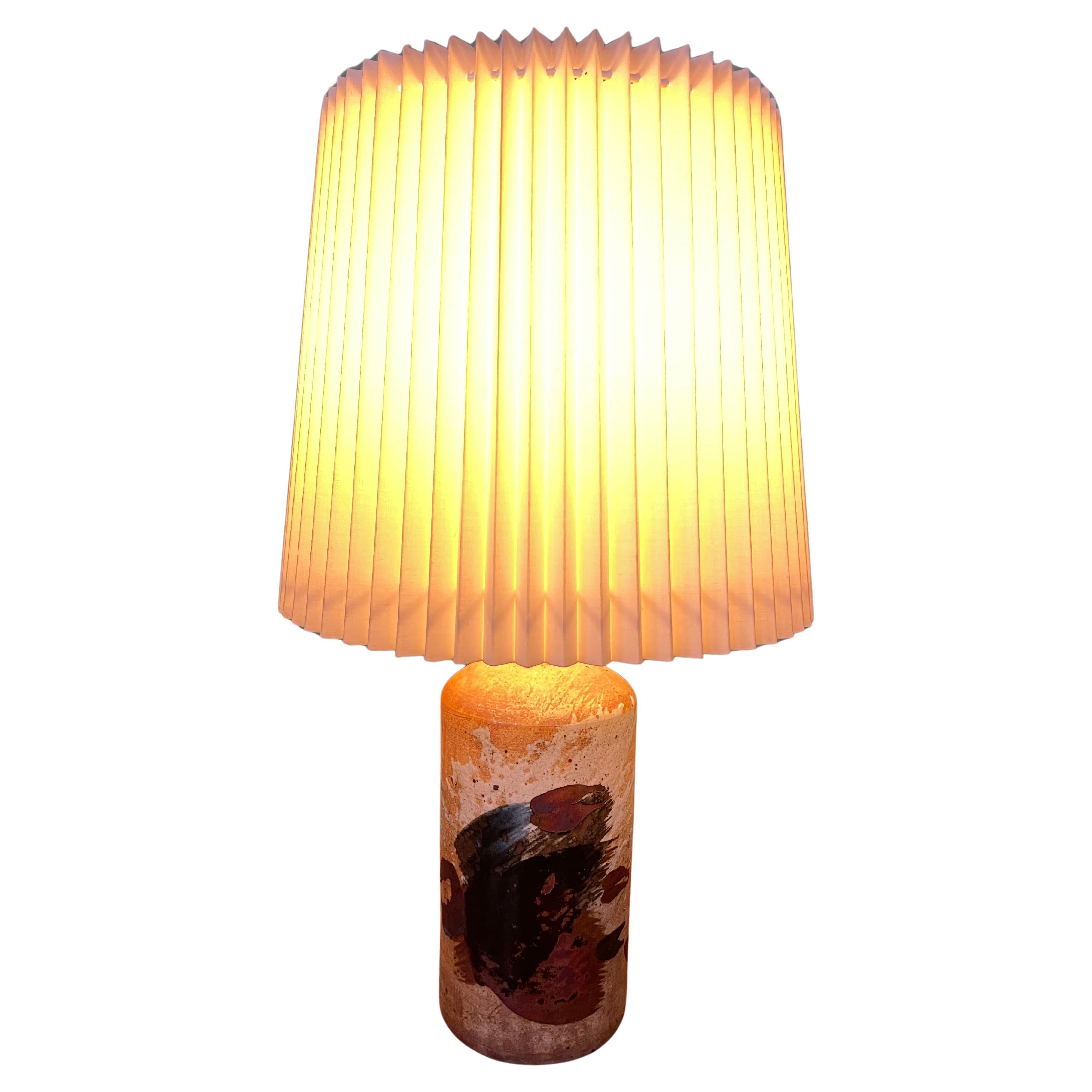 Mid Century Danish Pottery Table Lamp By Conny Walther For Sale