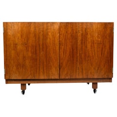 Mid Century Danish Record Cabinet Small Sideboard Credenza C.1960