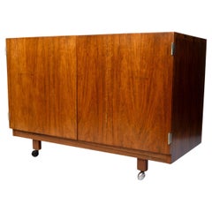Vintage Mid Century Danish Record Cabinet Small Sideboard Credenza C.1960