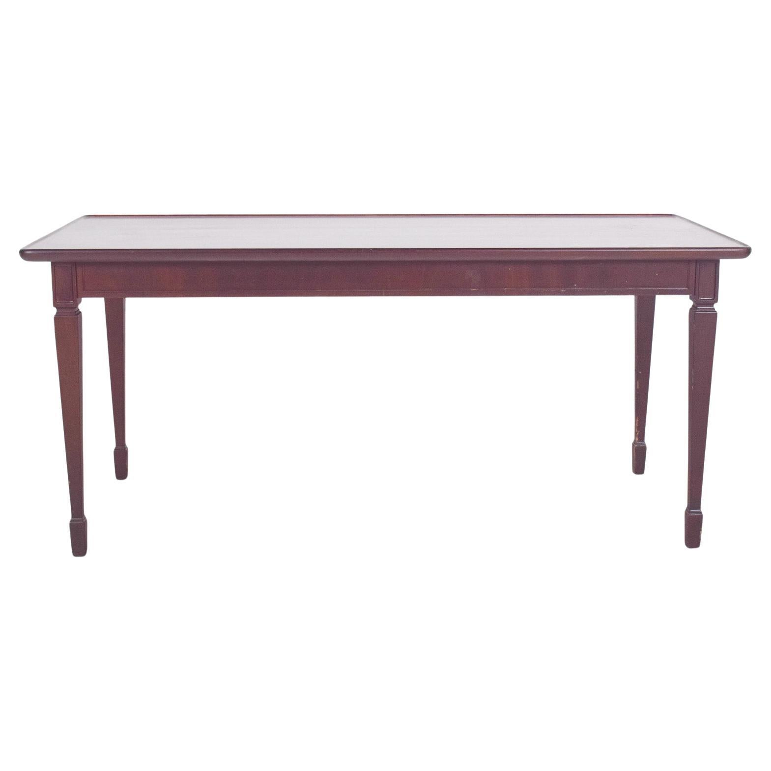 Mid-Century Danish Rectangular Side Table in Dark Wood For Sale