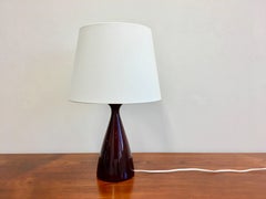 Midcentury Danish Red Glass Lamp by Kastrup Holmegaard