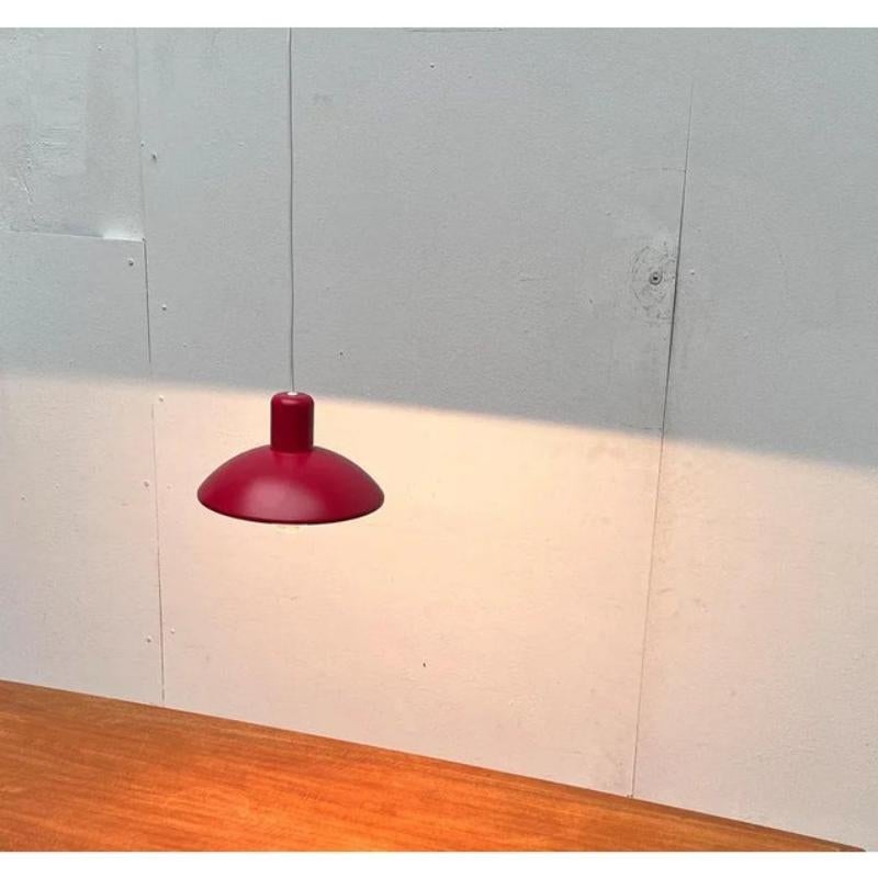 Lampada a sospensione danese rossa Model 728 di Horn, metà secolo, 1960 in vendita 1