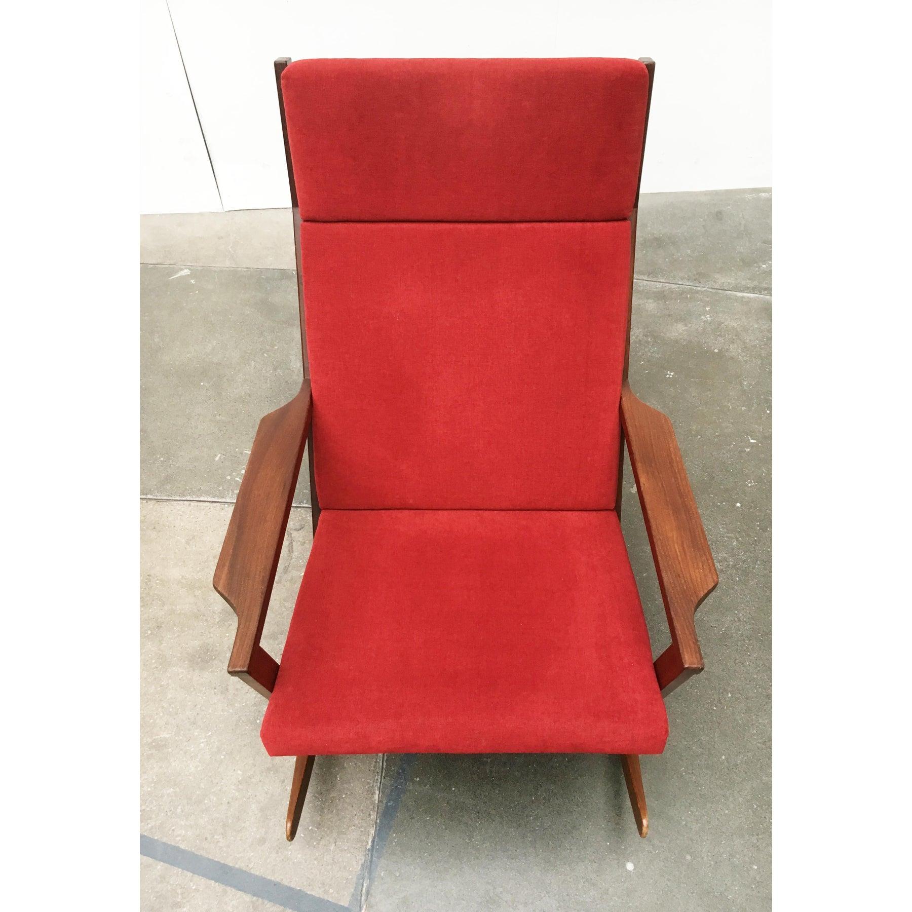 Mid-Century moderno Sedia a dondolo danese di metà secolo di Poul Volther per Frem Røjle, anni '60 in vendita