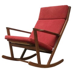 Mid-Century Danish Rocking Chair by Poul Volther for Frem Røjle, 1960s