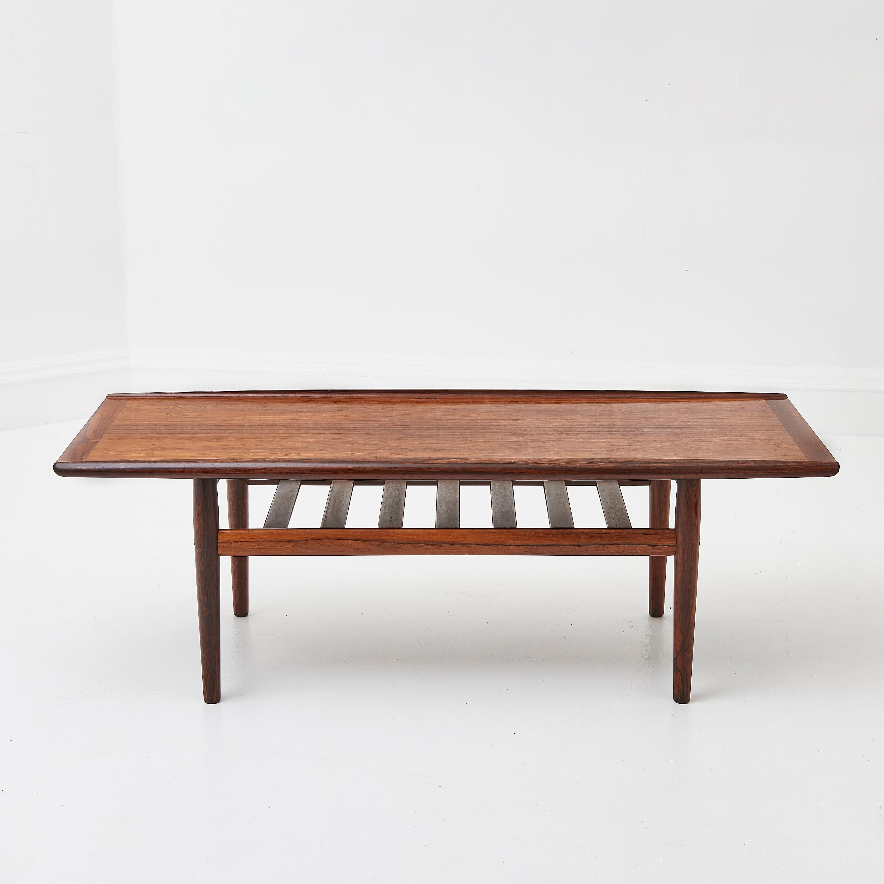 Mid-Century Modern Mid-Century Danish Rosewood 1960's Coffee Table By Grete Jalk For Glostrup