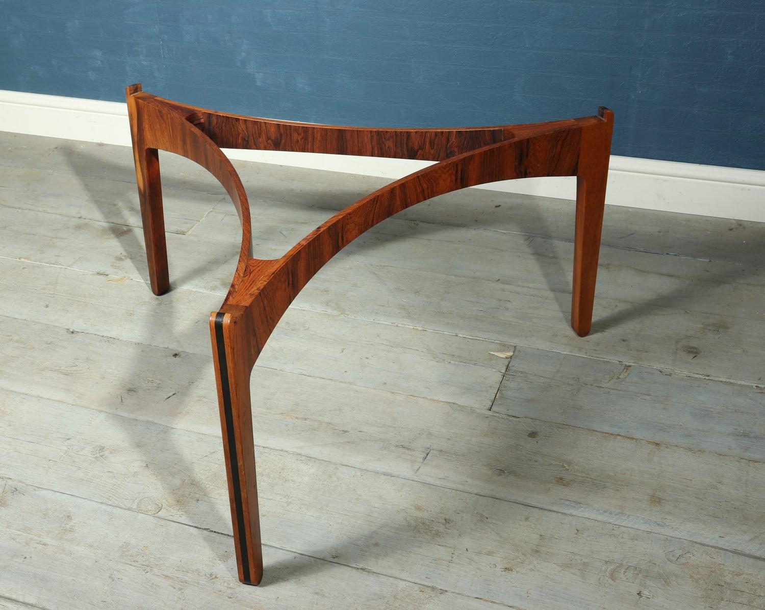 Midcentury Danish Rosewood and Glass Circular Coffee Table by Sven Ellekaer 5