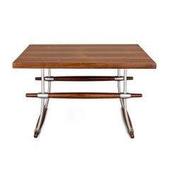 Mid-Century Danish Rosewood and Stainless Steel Table by Quistgaard
