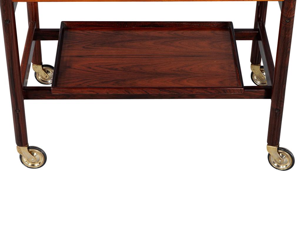 Mid-Century Danish Rosewood Bar Trolley Table by Kurt Østervig for Jason Møbler 9