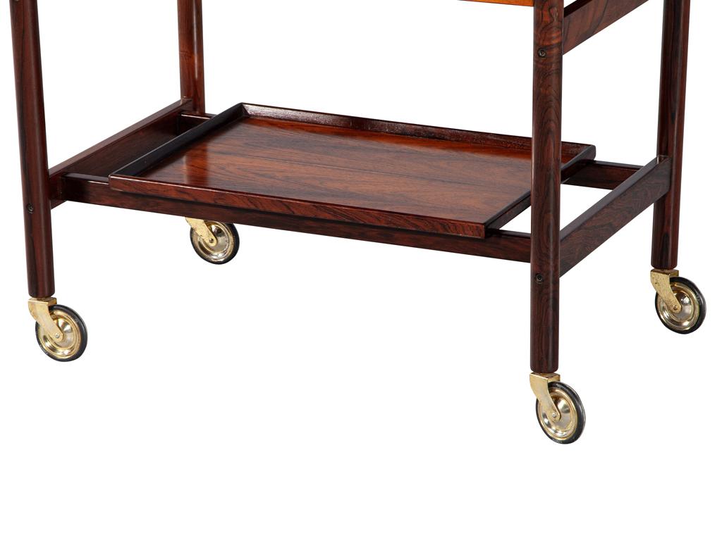 Mid-Century Danish Rosewood Bar Trolley Table by Kurt Østervig for Jason Møbler 10