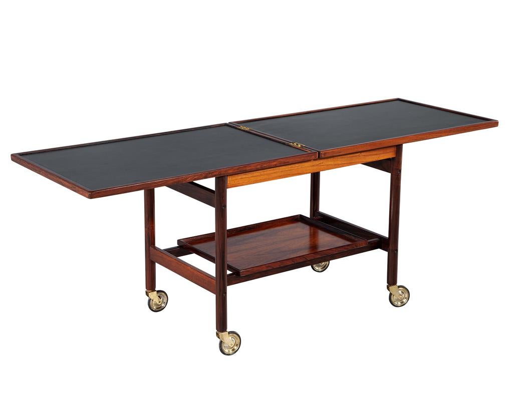 Mid-Century Danish Rosewood Bar Trolley Table by Kurt Østervig for Jason Møbler 1