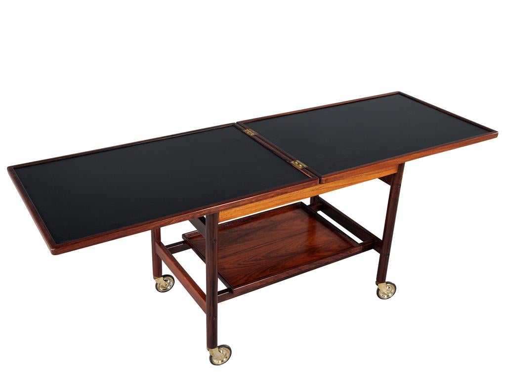Mid-Century Danish Rosewood Bar Trolley Table by Kurt Østervig for Jason Møbler 2