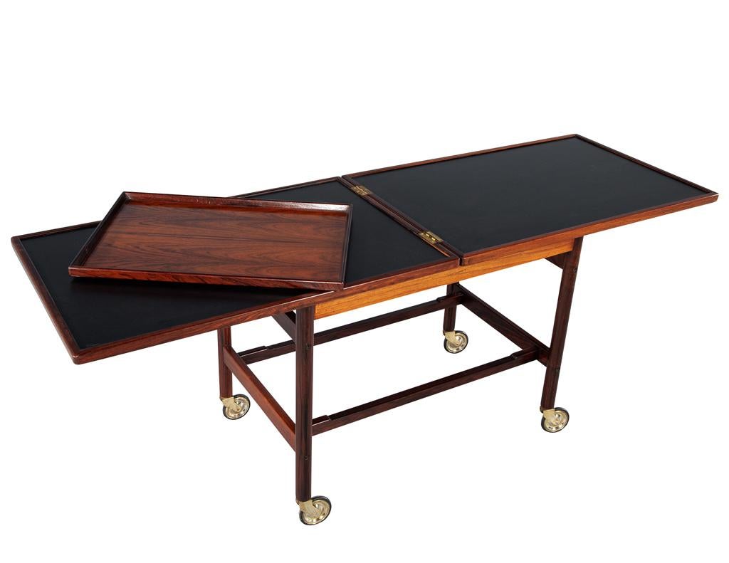 Mid-Century Danish Rosewood Bar Trolley Table by Kurt Østervig for Jason Møbler 3