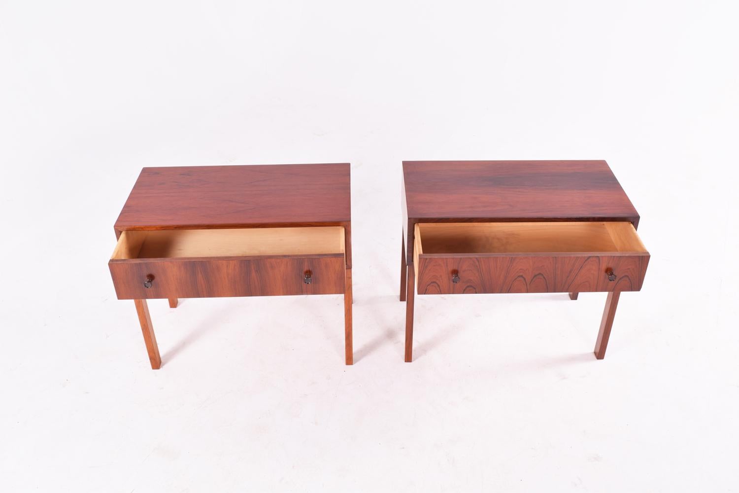 20th Century Midcentury Danish Rosewood Bedside Tables