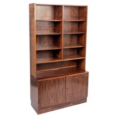 Librería danesa de palisandro de mediados de siglo de Carlo Jensen para Hundevad