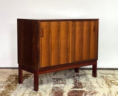 Mid century Danish rosewood cabinet with sliding doors