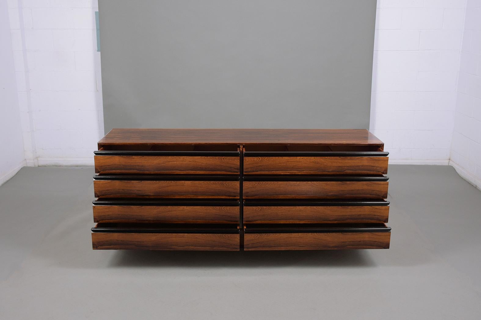 Mid-Century Danish Rosewood Chest of Drawers In Good Condition In Los Angeles, CA