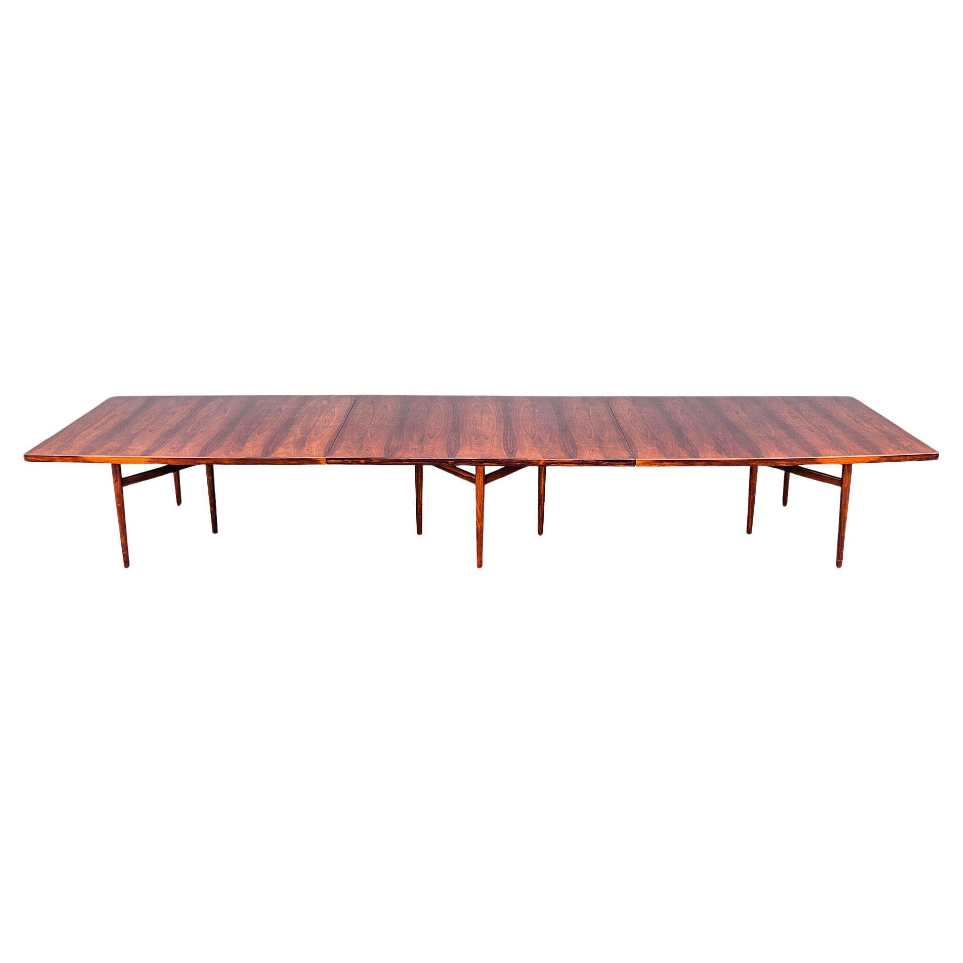 Mid Century Danish Rosewood Conference Table by Arne Vodder for Sibast, c1960s