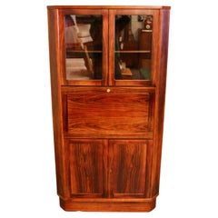 Secrétaire d'angle danois du milieu du siècle dernier en bois de rose de Vinde Mobelfabrik