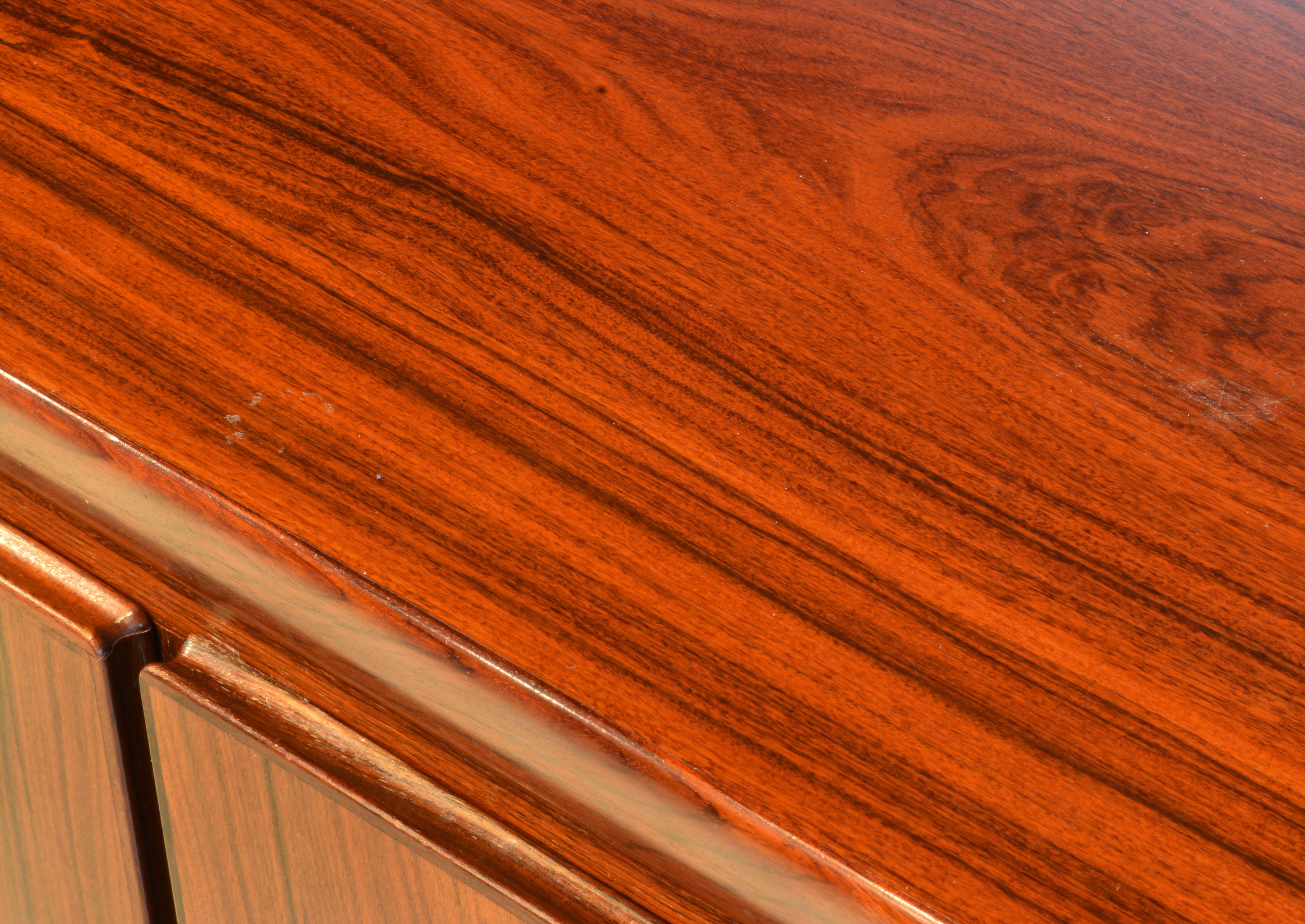 Midcentury Danish Rosewood Credenza and Hutch Cabinet by Skovby Furniture 5