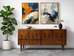 Mid Century Danish Rosewood Credenza  Sideboard Dresser by Omann Jun, Denmark