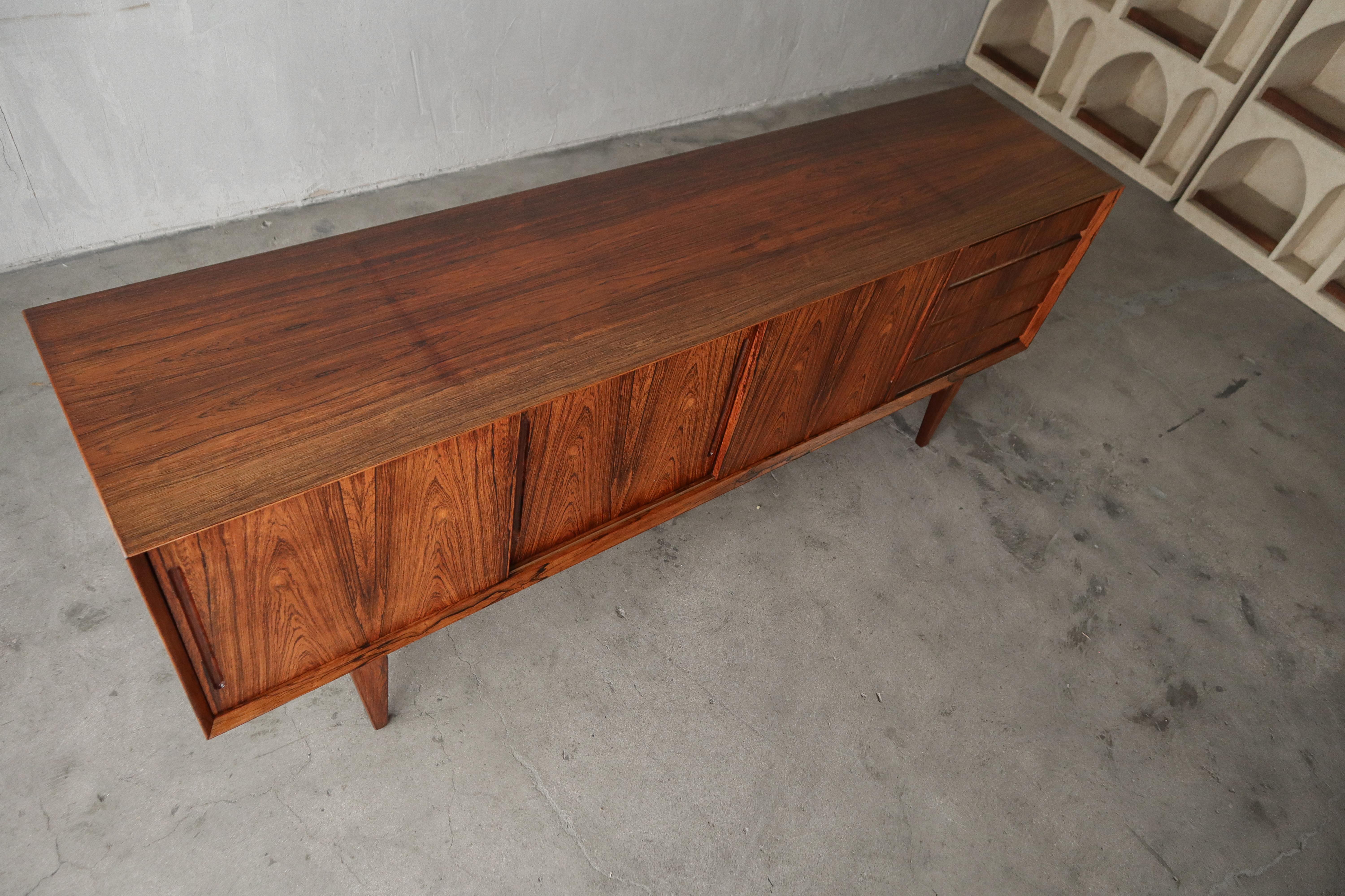 Mid Century Danish Rosewood Credenza with Hutch by Poul Hundevad 7