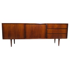 Mid-century Danish Rosewood Credenza with Sliding Doors