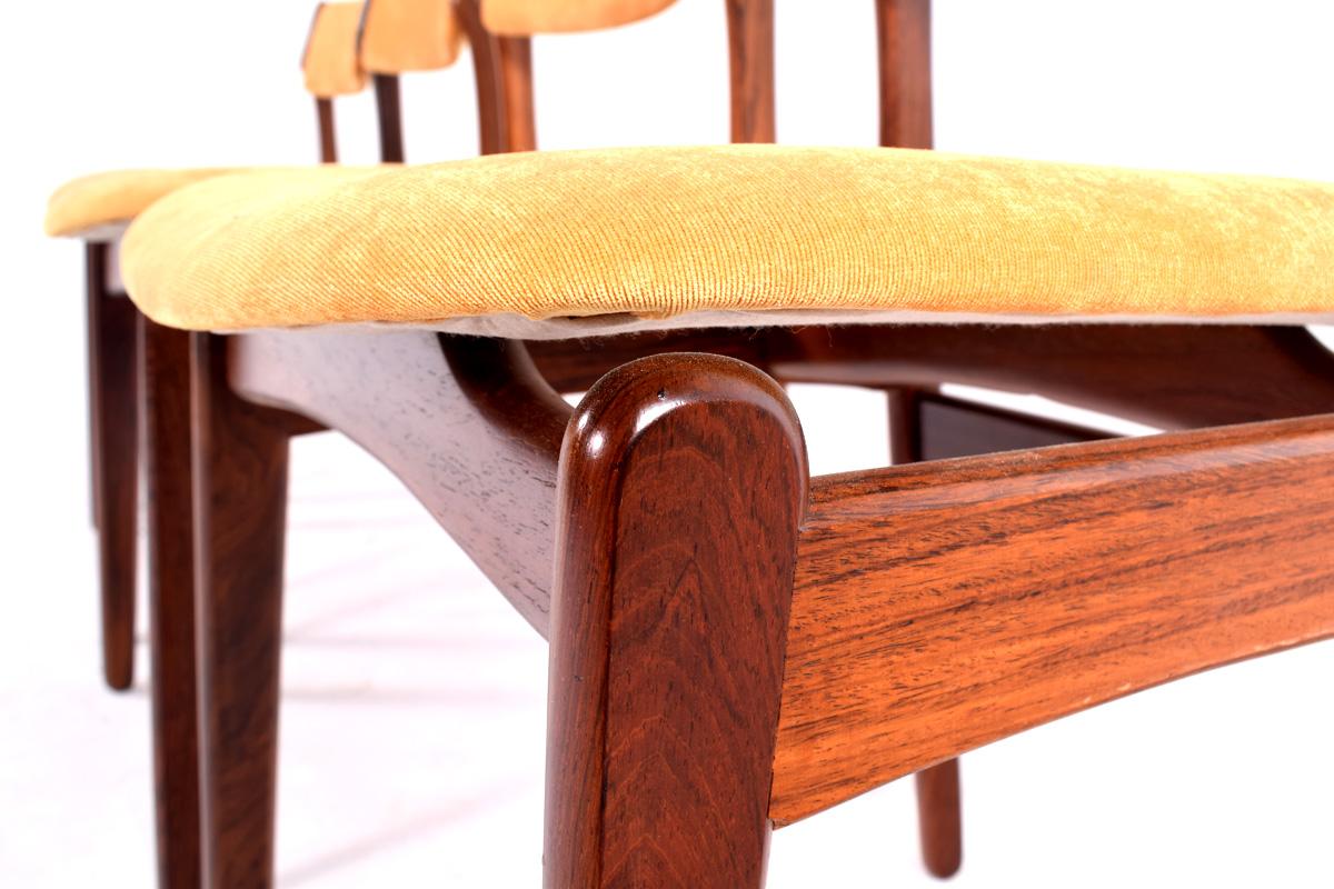 Late 20th Century Midcentury Danish Rosewood Dining Chairs by Erik Buch for OD Møbler